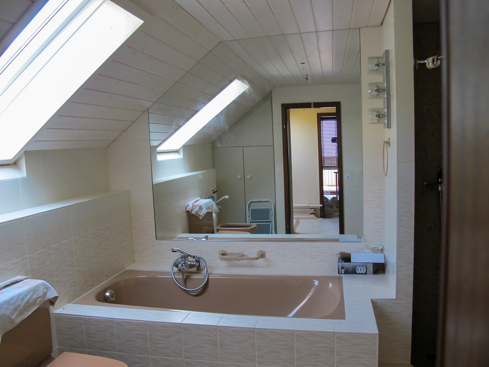 Holztreppe Seitenansicht